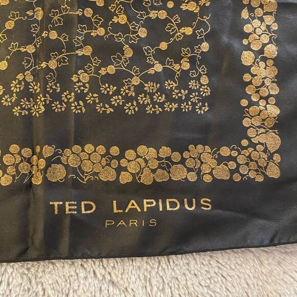 Ted Lapidus 100% silk scarf, 30x30 inch - Picture 2 of 5